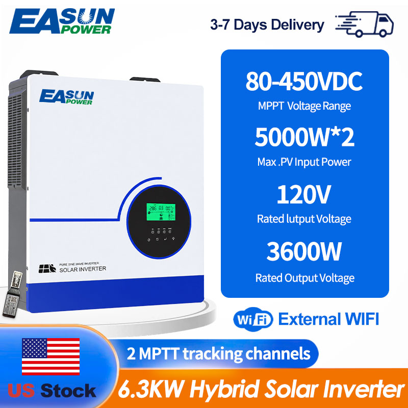 EASUN POWER 6300W Hybrid Solar - Grid Tie Inverter Limiter 2000W review and price