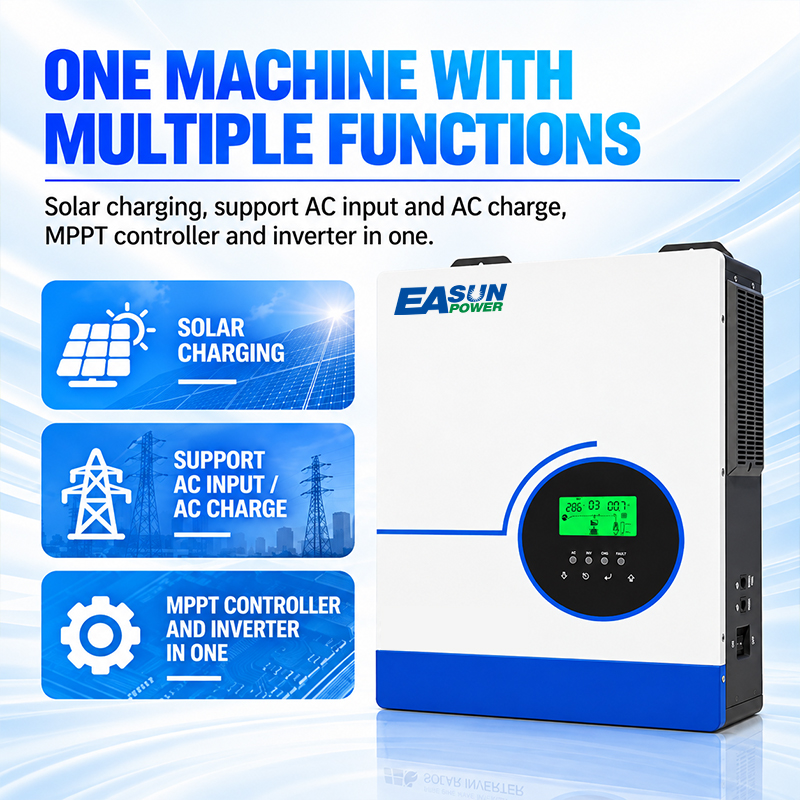 EASUN POWER 6300W Hybrid Solar - Grid Tie Inverter Limiter 2000W review and price