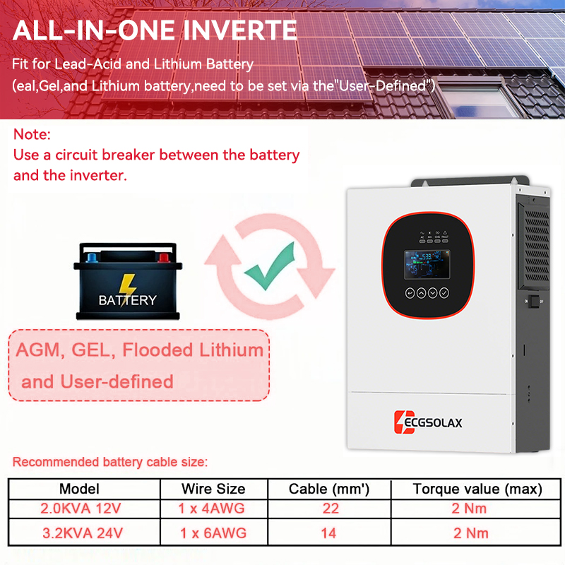 ECGSOLAX 2000W 12V MPPT Hybrid - Grid Tie Inverter Limiter 2000W review and price